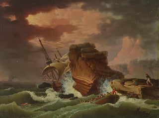 Un naufrage dans une tempête - Francesco Fidanza — widok dzieła