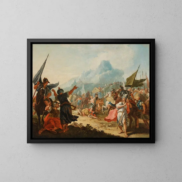 Le Triomphe de David - Francesco Fontebasso — oprawiony obraz na ścianie