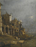 Krajobraz nadmorski Capriccio z postaciami na brzegu pod arkadą - Francesco Guardi — widok dzieła