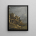 Krajobraz nadmorski Capriccio z postaciami na brzegu pod arkadą - Francesco Guardi — oprawiony obraz na ścianie
