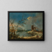 Un caprice d'une tour rustique au bord d'un lac - Francesco Guardi — oprawiony obraz na ścianie