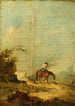 Kawaler w pejzażu - Francesco Guardi — widok dzieła