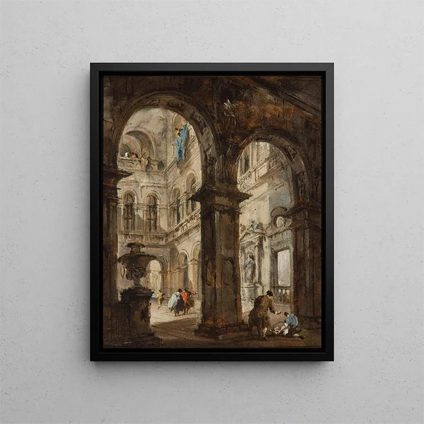 Un caprice architectural - Francesco Guardi — oprawiony obraz na ścianie