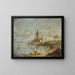 Caprice rustique avec tour au bord de l'eau - Francesco Guardi — oprawiony obraz na ścianie