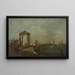 pejzażowy z nabrzeżem i statkami na jeziorze - Francesco Guardi — oprawiony obraz na ścianie