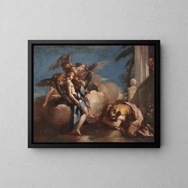 Anioły ukazujące się Abrahamowi - Francesco Guardi — oprawiony obraz na ścianie