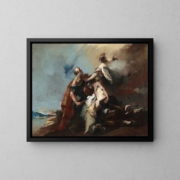 Le Sacrifice d'Isaac - Francesco Guardi — oprawiony obraz na ścianie