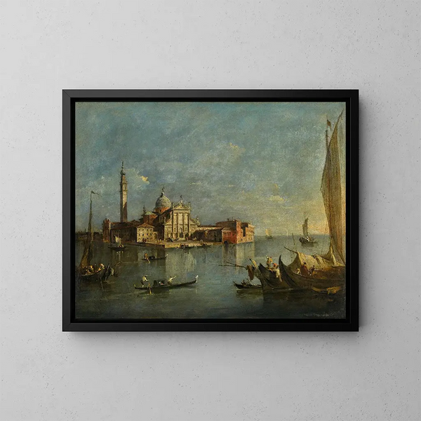 Wenecja, widok na San Giorgio Maggiore - Francesco Guardi — oprawiony obraz na ścianie