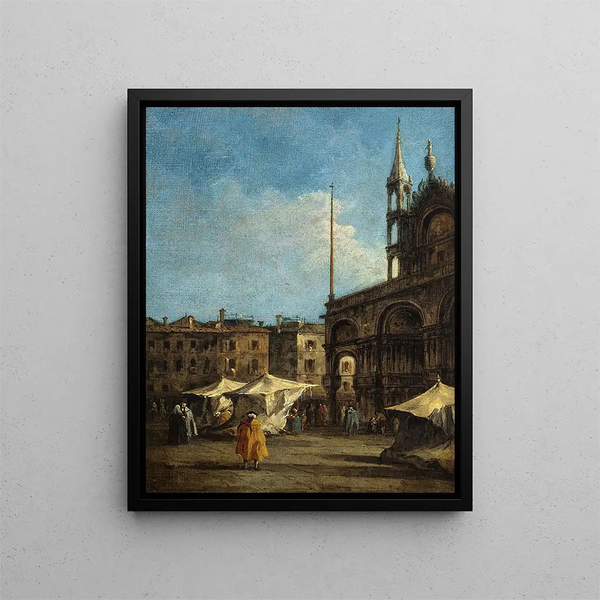 Widok na plac św. Marka w Wenecji - Francesco Guardi — oprawiony obraz na ścianie