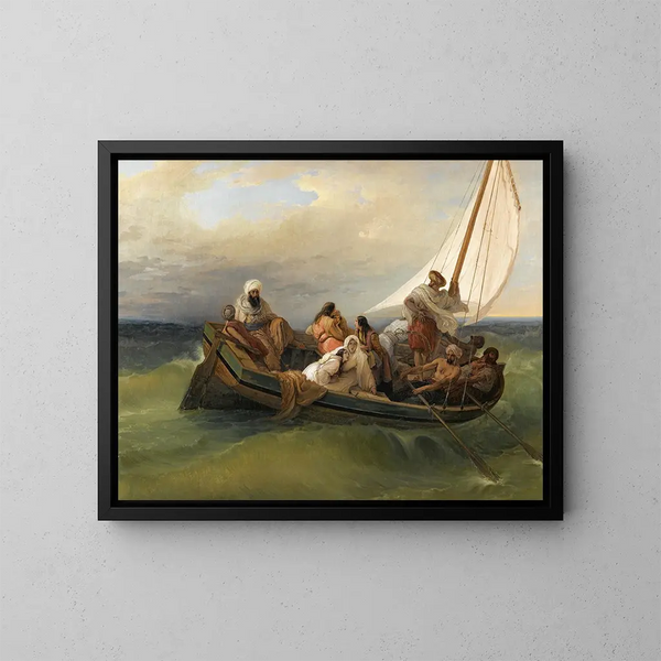 Ucieczka z Chios - Francesco Hayez — oprawiony obraz na ścianie