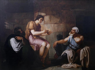 Joseph interpretuje sny więźniów - Francesco Hayez — widok dzieła