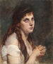 Dziewczyna z złączonymi rękami - Francesco Hayez — widok dzieła