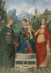 Matka Boża z Dzieciątkiem w majestacie między świętą Cecylią a świętą Katarzyną Aleksandryjską - Francesco Morone — widok dzieła