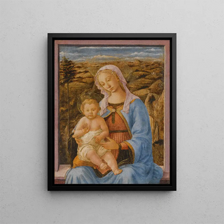 Francesco Pesellino - The Madonna And Child Seated On A Window Ledge A Landscape Beyond.webp