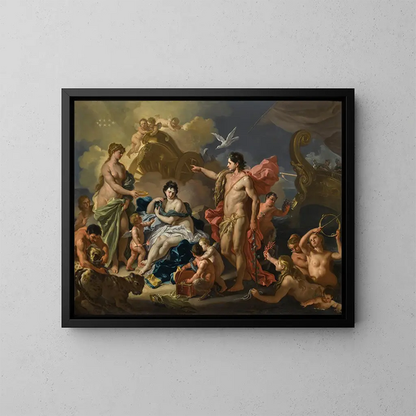 Bacchus i Ariadna - Francesco Solimena — oprawiony obraz na ścianie