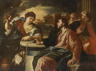 Le Christ et la femme de Samarie - Francesco Solimena — widok dzieła