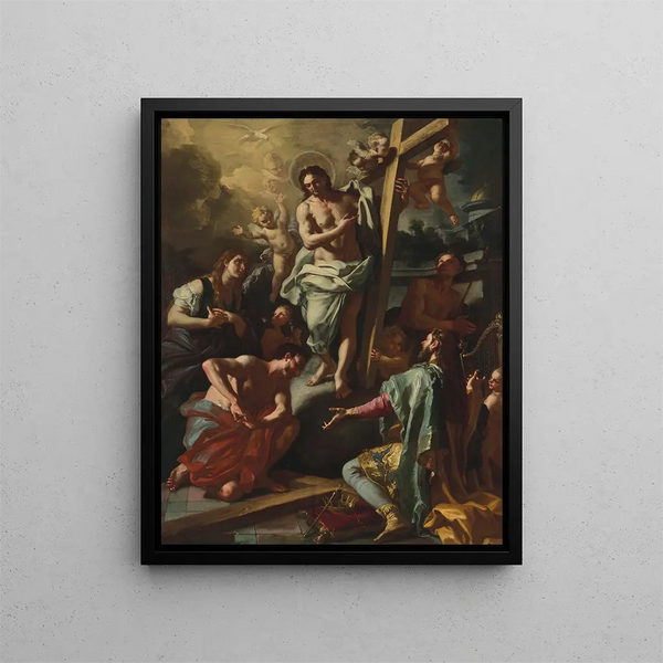Le Christ descendant aux Limbes - Francesco Solimena — oprawiony obraz na ścianie