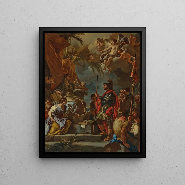 Déborah et Barak - Francesco Solimena — oprawiony obraz na ścianie