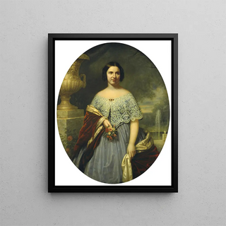 Lucy Tappan Bowen Mme Henry C. Bowen - Francis Bicknell Carpenter — oprawiony obraz na ścianie
