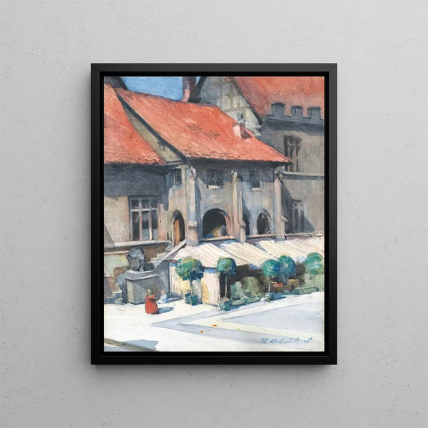 L'hôtel de ville de Göttingen - Francis Campbell Boileau Cadell — oprawiony obraz na ścianie
