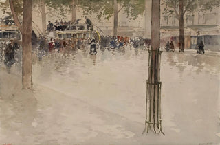 Francis Garat - La station domnibus de lavenue des Gobelins 5me arrondissement ou 13me arrondissement.webp