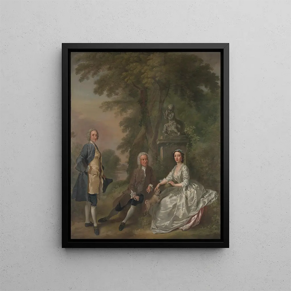 Francis Hayman - Jonathan Tyers with His Daughter Elizabeth and Her Husband John Wood.webp