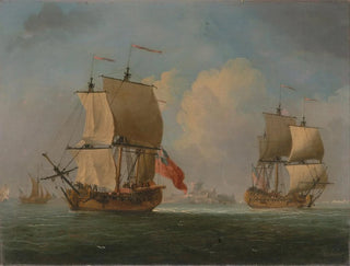 Francis Swaine - An English Sloop and a Frigate in a Light Breeze.webp