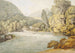 Scena nad rzeką z górami, prawdopodobnie Lake District - Francis Towne — widok dzieła