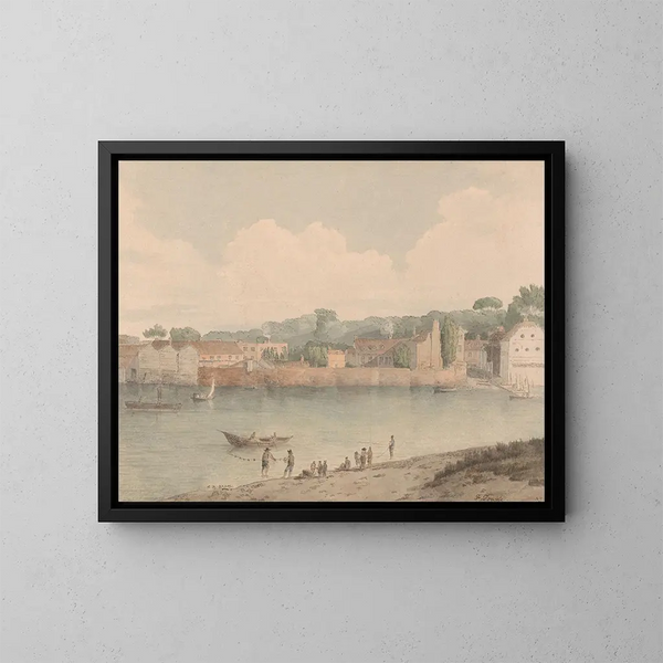 Schody Vauxhall od Millbank, 5 lipca 1797 - Francis Towne — oprawiony obraz na ścianie