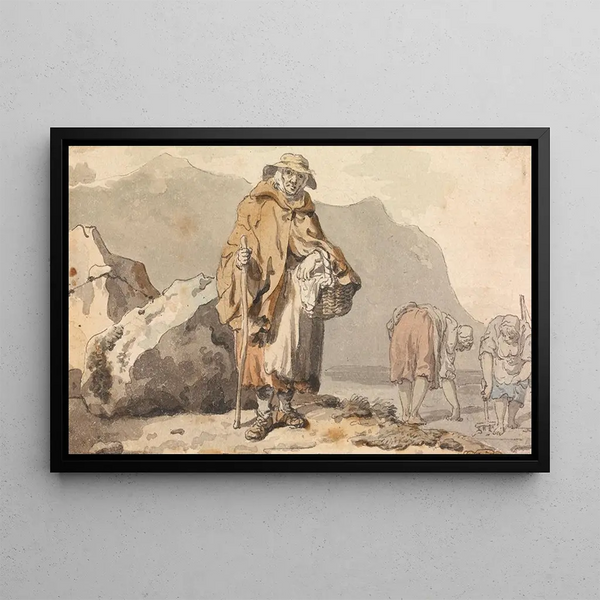 Francis Wheatley - An Old Fisherwoman with Two Women Digging for Bait.webp