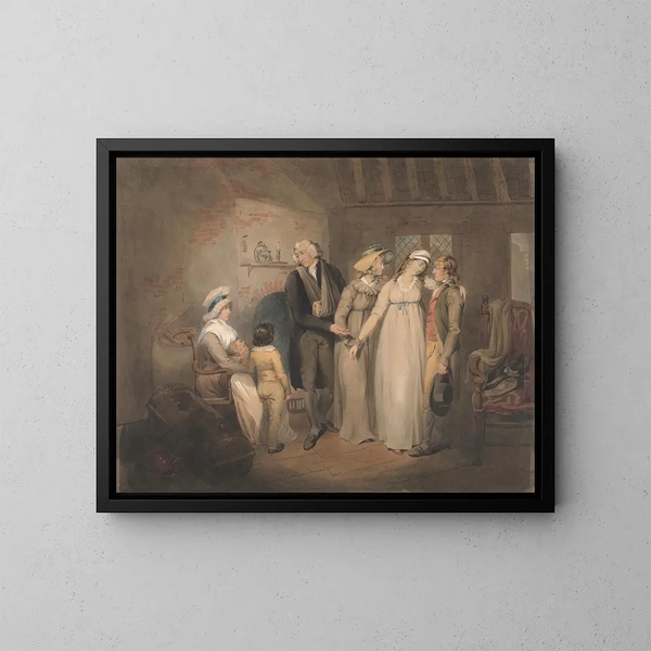 Olivia wraca do swojej rodziny - Francis Wheatley — oprawiony obraz na ścianie