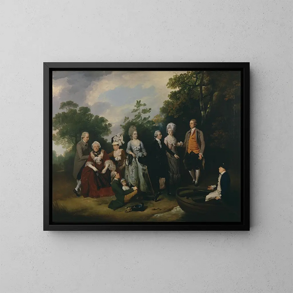 Les familles Oliver et Ward - Francis Wheatley — oprawiony obraz na ścianie