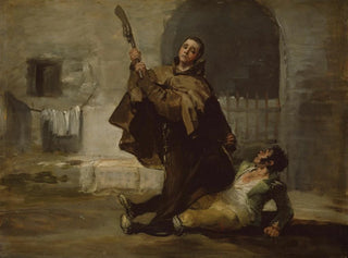 Francisco de Goya - Friar Pedro Clubs El Maragato with the Butt of the Gun.webp