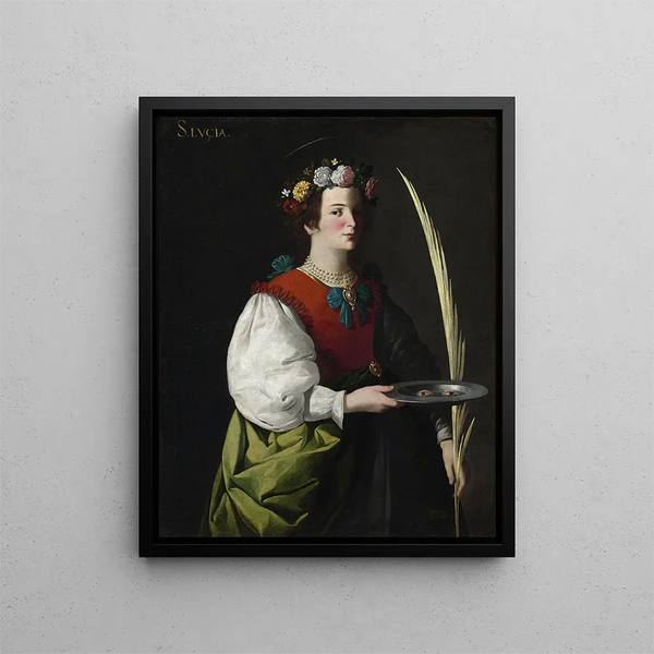 Świętej Łucji - Francisco de Zurbarán — oprawiony obraz na ścianie