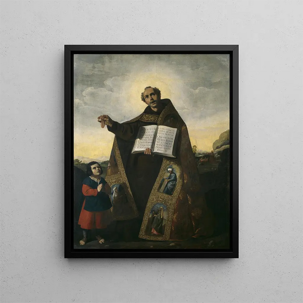 Święty Romain z Antioche i Święty Barulas - Francisco de Zurbarán — oprawiony obraz na ścianie