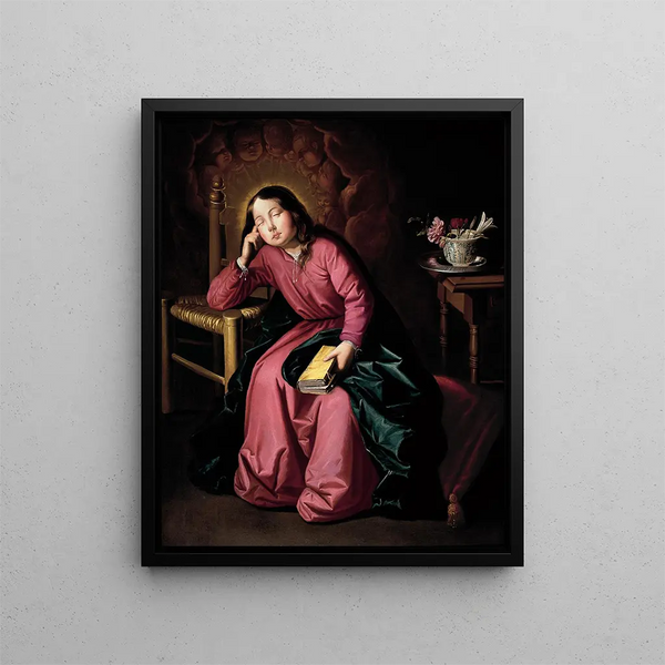 L'Enfant Vierge endormie - Francisco de Zurbarán — oprawiony obraz na ścianie