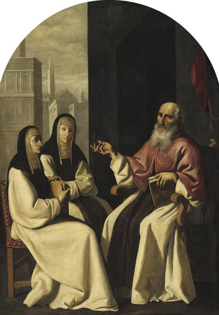 Francisco de Zurbarn and Workshop - Saint Jerome with Saint Paula and Saint Eustochium.webp