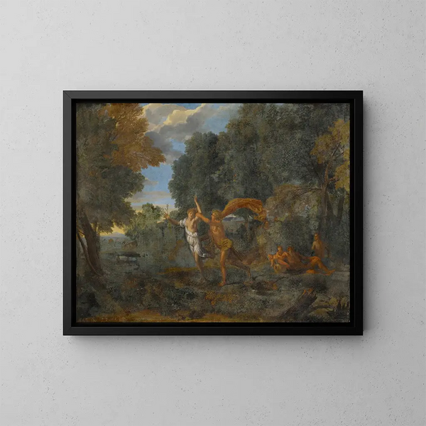 Apollon i Dafne - Francisque Millet — oprawiony obraz na ścianie