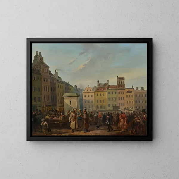 Place de la Vieille Ville - Franciszek Kostrzewski — oprawiony obraz na ścianie