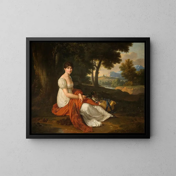 portret Elżbiety Skotnickiej ne Laskiewicz 1781-1849, żony Michała Skotnickiego - François-Xavier Fabre — oprawiony obraz na ścianie