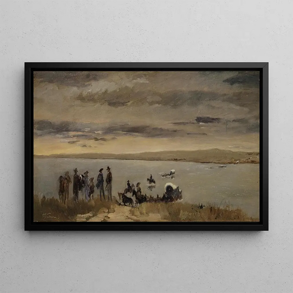 Passage à la rivière Platte - Frank Buchser — oprawiony obraz na ścianie