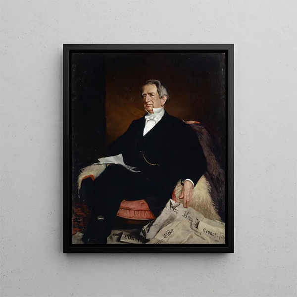 Portret amerykańskiego sekretarza stanu Williama H. Sewarda - Frank Buchser — oprawiony obraz na ścianie