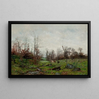 Frank C Penfold - Cattle by a Stream Pont Aven Brittany.webp