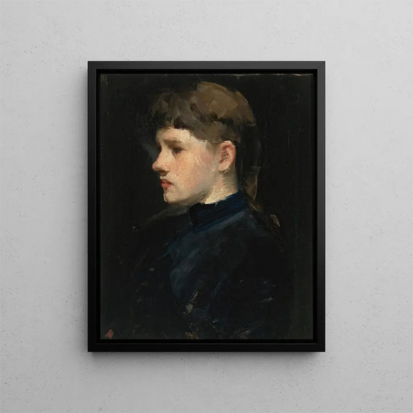 Portret damy - Frank Duveneck — oprawiony obraz na ścianie