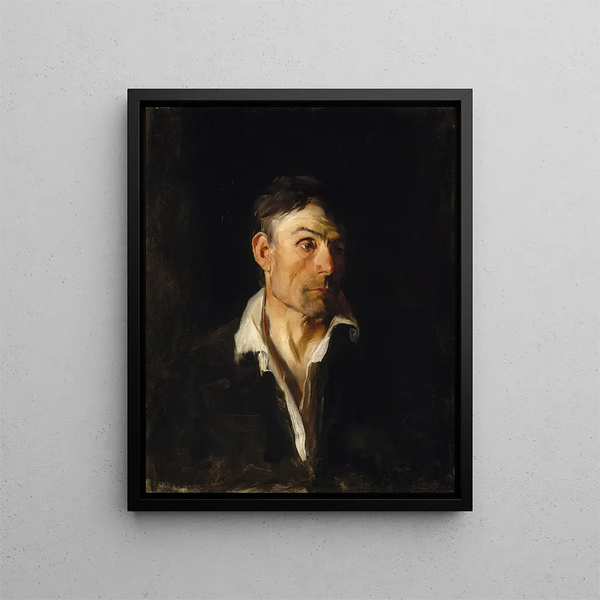 Portret mężczyzny - Frank Duveneck — oprawiony obraz na ścianie