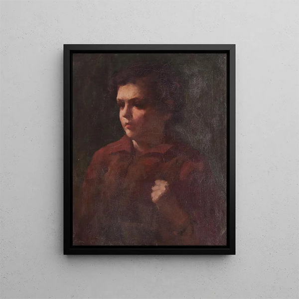 Studium ucznia - Frank Duveneck — oprawiony obraz na ścianie