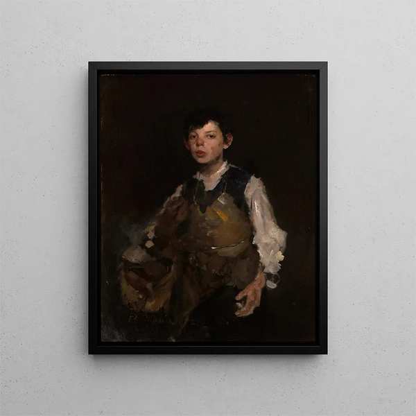 Le garçon siffleur - Frank Duveneck — oprawiony obraz na ścianie