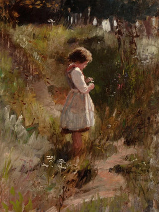 Frank Hector Tompkins - Child Picking Flowers.webp