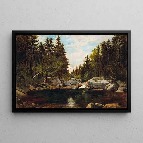 Basen z szmaragdową wodą niedaleko Glen House, New Hampshire - Frank Henry Shapleigh — oprawiony obraz na ścianie