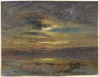 Zachód słońca nad stawem - François-Auguste Ravier — widok dzieła